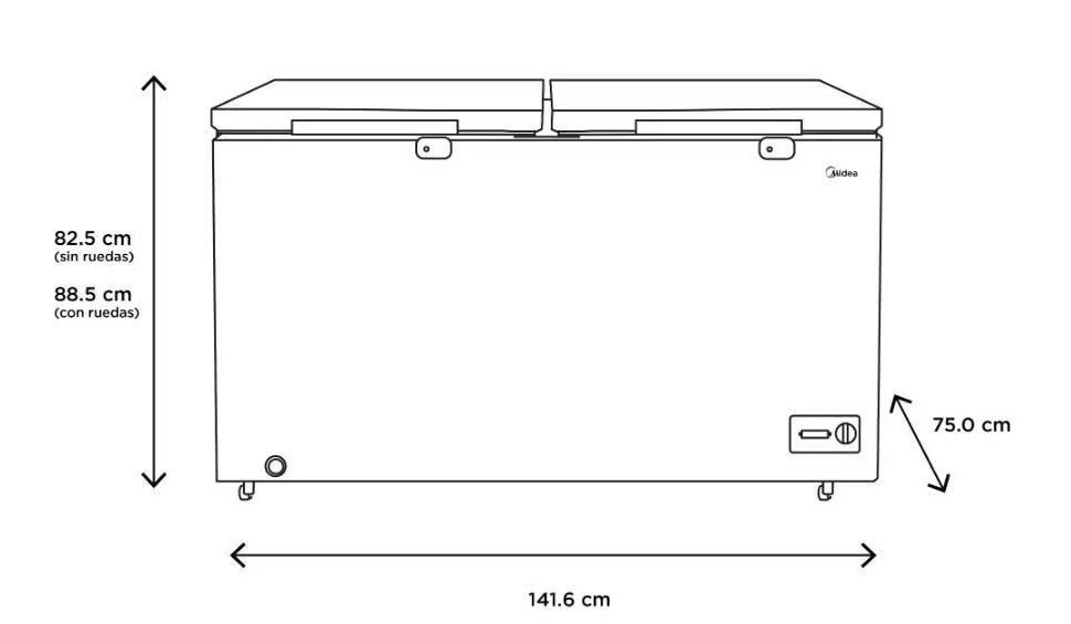 CONGELADOR MIDEA MDRC564FZM01 15PIES BLANCO