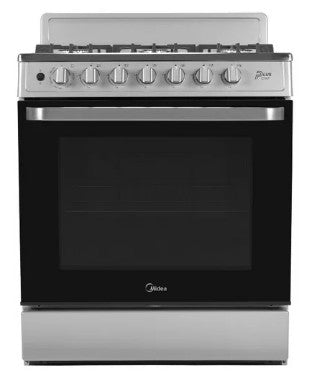 ESTUFA MIDEA MGS30FS1BEABG PISO 30PULGADAS GRIS INOX HIERRO FUNDIDO