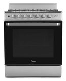 ESTUFA MIDEA MGS30FS1BEABG PISO 30PULGADAS GRIS INOX HIERRO FUNDIDO