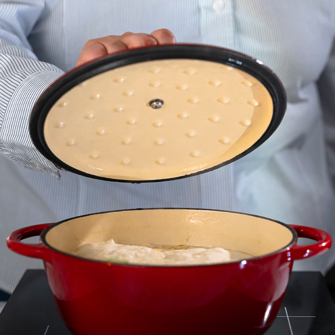 Cacerola alpro 9619 20cm hierro esmaltado rojo