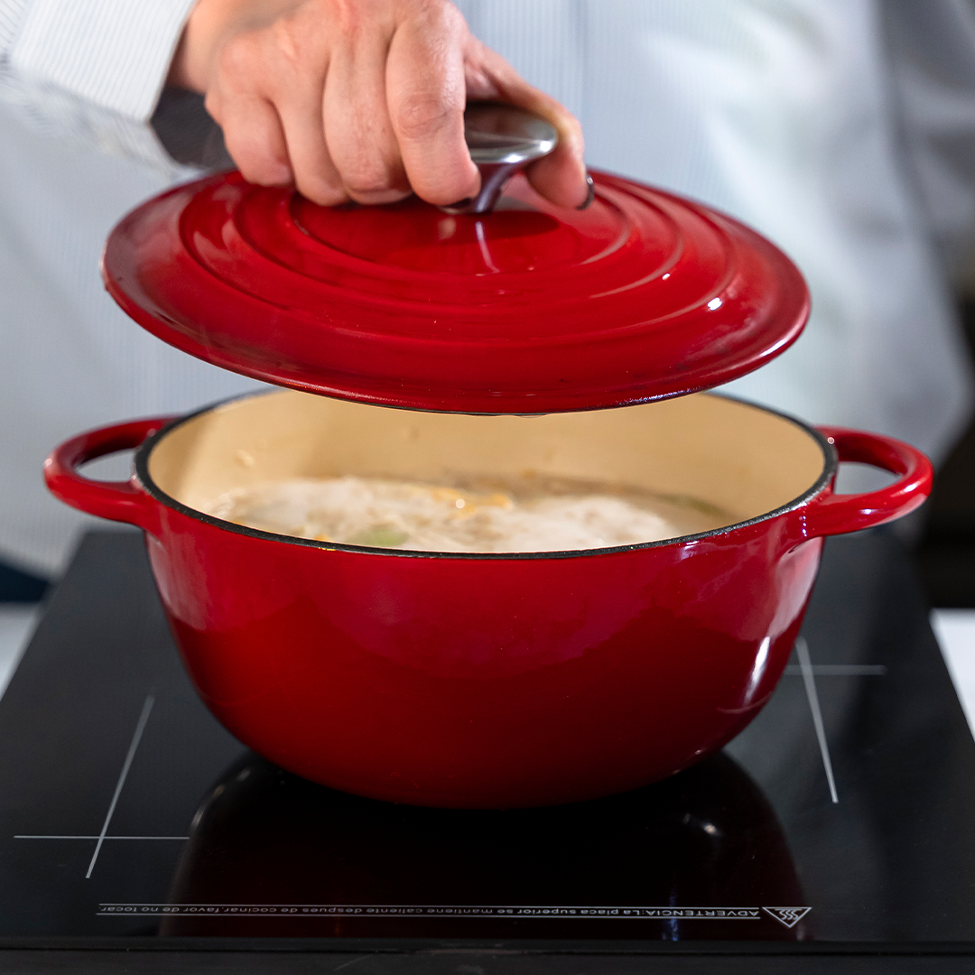 Cacerola alpro 9619 20cm hierro esmaltado rojo