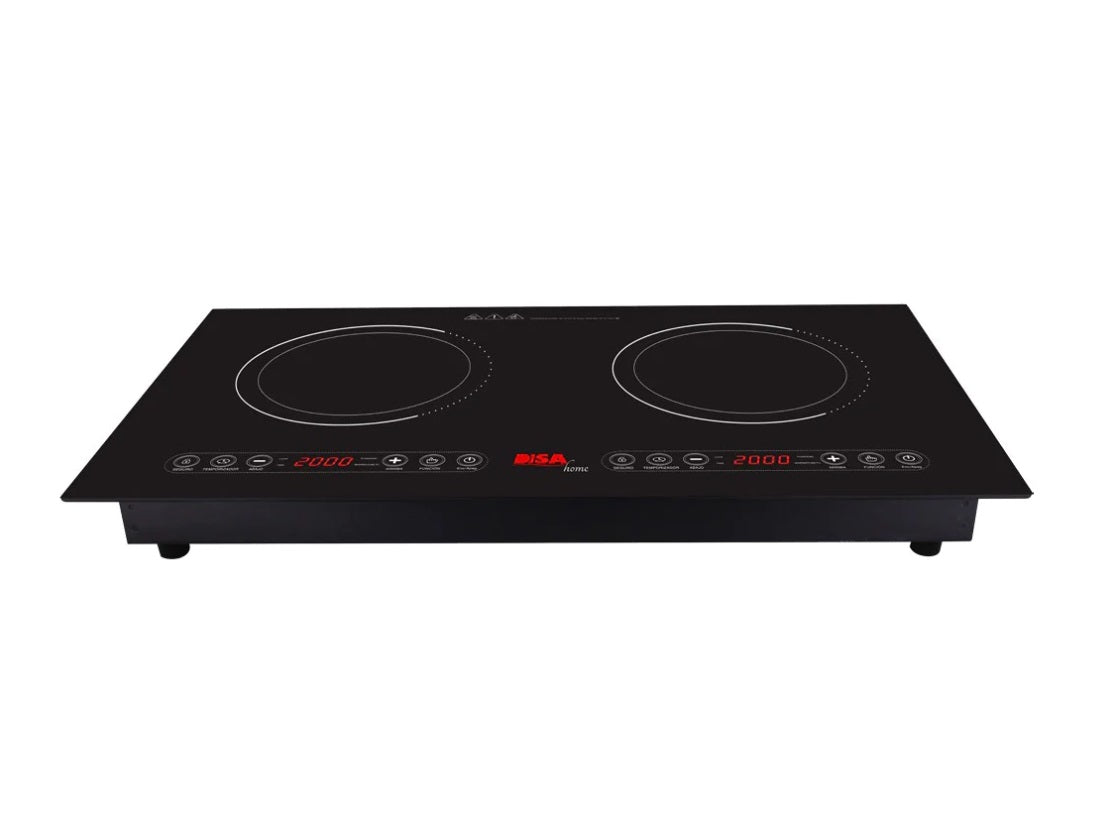 Parrilla disa 19-01-0-170 induccion 2quemadores 2600w cristal negro