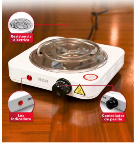 PARRILLA RCA RC1000A 1QUEMADOR BLANCO