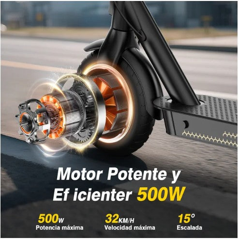 SCOOTER HONEY_WHALE E9T 500-650W VEL_MAX 32KM/H SOPORTE_120KG METAL