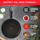 Sarten T-fal c3820483 hard titanium plus 24cm negro