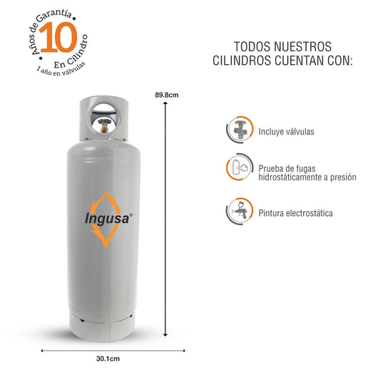 TANQUE INGUSA PT20CIL 01 20KG GRIS