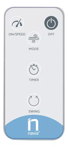 Ventilador Navia vtn-004 48pulg torre blanco/negro control 3vel