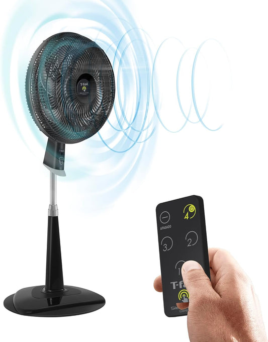 VENTILADOR T-FAL VE7752X0SIL 18PULG PEDESTAL CONTROL