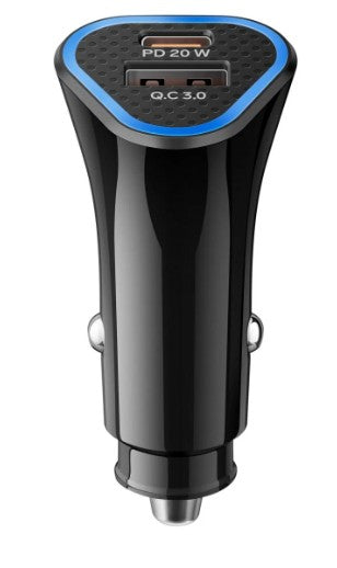 Cargador steren w-eli-875 usb a usb c con pd/qc auto