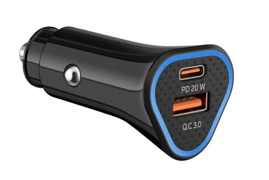 Cargador steren w-eli-875 usb a usb c con pd/qc auto