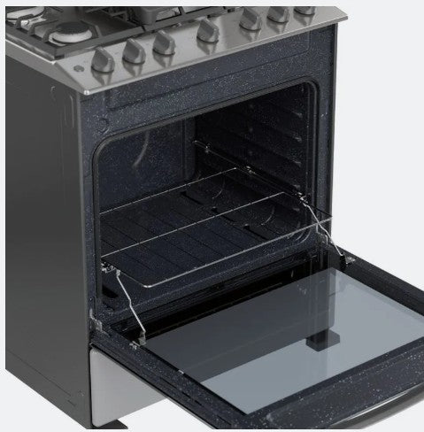 ESTUFA WHIRLPOOL WFR5200D PISO 30PULGADAS GRIS ENCENDIDO ELECTRONICO CAPELO PARRILLAS HIERRO