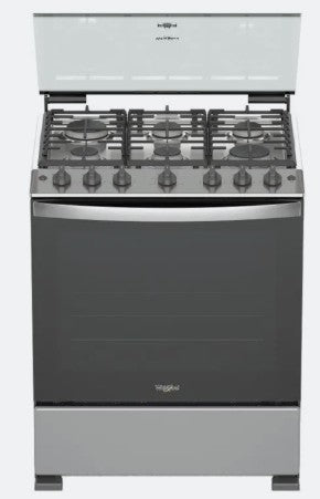 ESTUFA WHIRLPOOL WFR5200D PISO 30PULGADAS GRIS ENCENDIDO ELECTRONICO CAPELO PARRILLAS HIERRO
